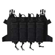 Odzież taktyczna i umundurowanie - Panel Ładownica Direct Action Skeletonized Quad SMG Flap - Czarny - miniaturka - grafika 1