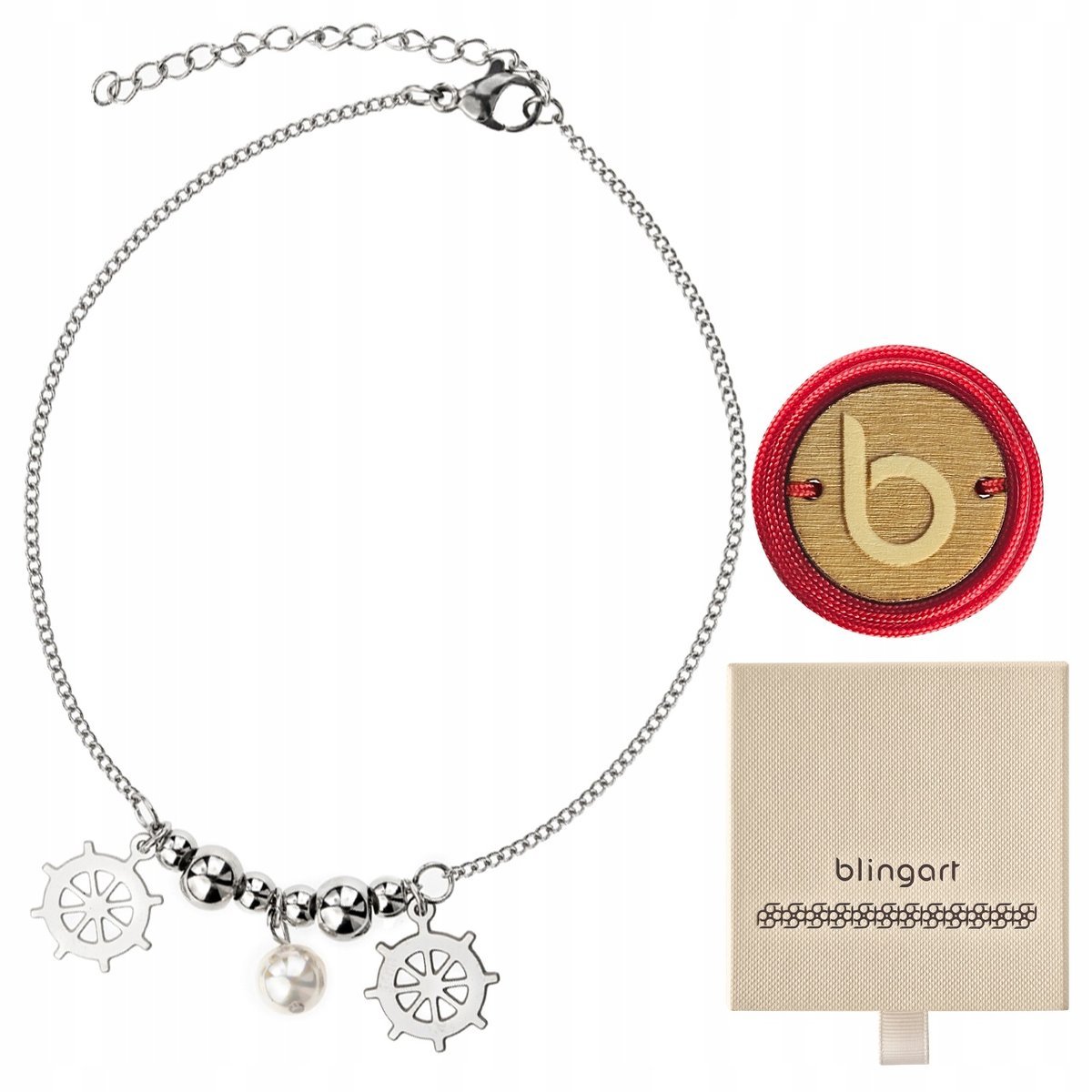 Bransoletka na nogę kostkę stal chirurgiczna Marine regulowana BLINGART