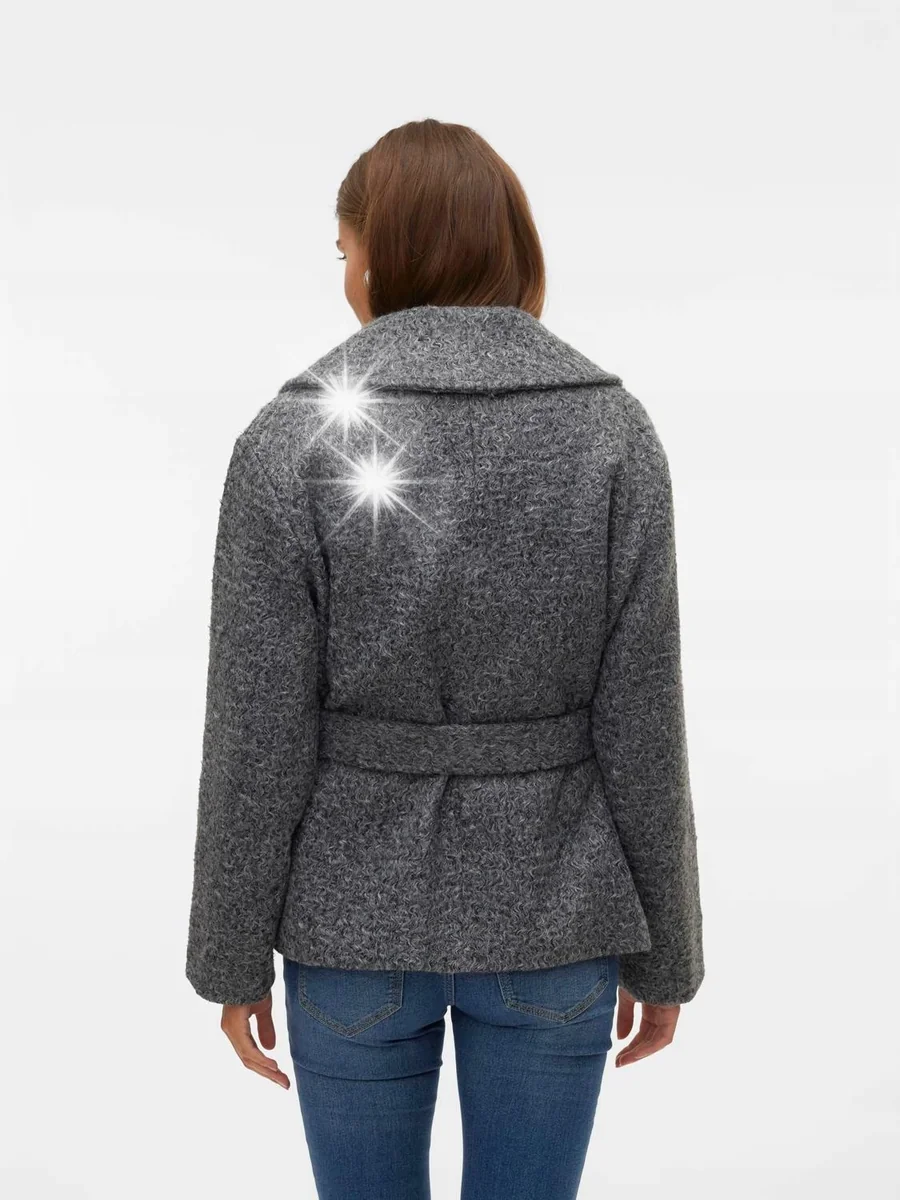 Vero Moda Stylowy Płaszcz Rozmiar M - Szary