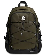 Plecaki - Plecak INVICTA - INVICT-ACT PLUS - Podwójne przedziały, Podróże, Szkoła i Wypoczynek, Zielona wojskowa, Zielony wojskowy, Amerykański - miniaturka - grafika 1