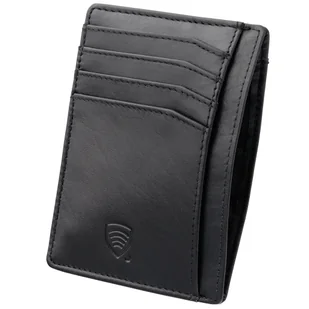 Skórzane etui na karty zbliżeniowe RFID do marynarki (Czarny) - Etui na dokumenty i karty - miniaturka - grafika 1