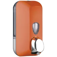 Dozowniki papieru i mydła dla firm - Dozownik do mydła w pianie Mar Plast 500 ml, pomarańczowe tworzywo ABS - miniaturka - grafika 1