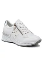 Sneakersy damskie - Rieker Sneakersy N4322-80 Biały - miniaturka - grafika 1