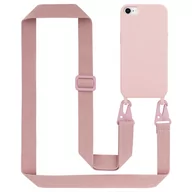 Etui i futerały do telefonów - Łańcuszek Etui Do Apple iPhone 7 / 7S / 8 / SE 2020 Pokrowiec w LIQUID RÓŻOWY Silicone TPU Obudowa Ochronny Cadorabo - miniaturka - grafika 1