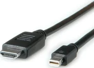 Kable komputerowe i do monitorów - Kabel Roline DisplayPort Mini - HDMI 2m czarny - miniaturka - grafika 1