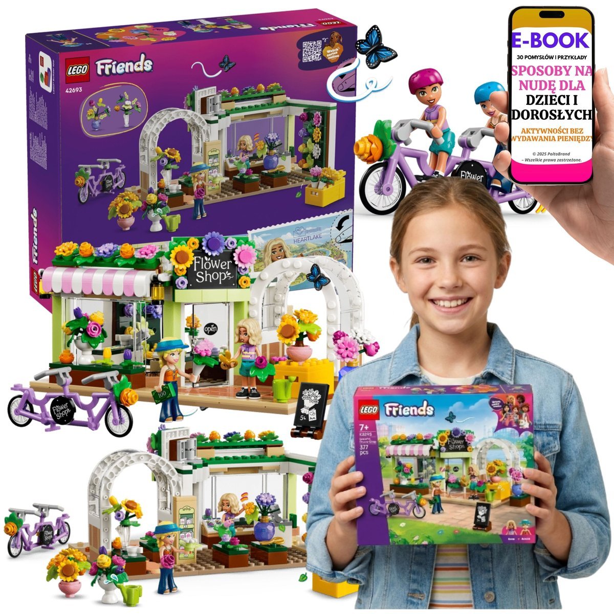 LEGO Friends Sklep z Kwiatami Dziewczynka (42693) + E-BOOK-3