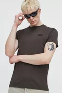 Koszulki męskie - Superdry t-shirt bawełniany męski kolor szary gładki - miniaturka - grafika 1