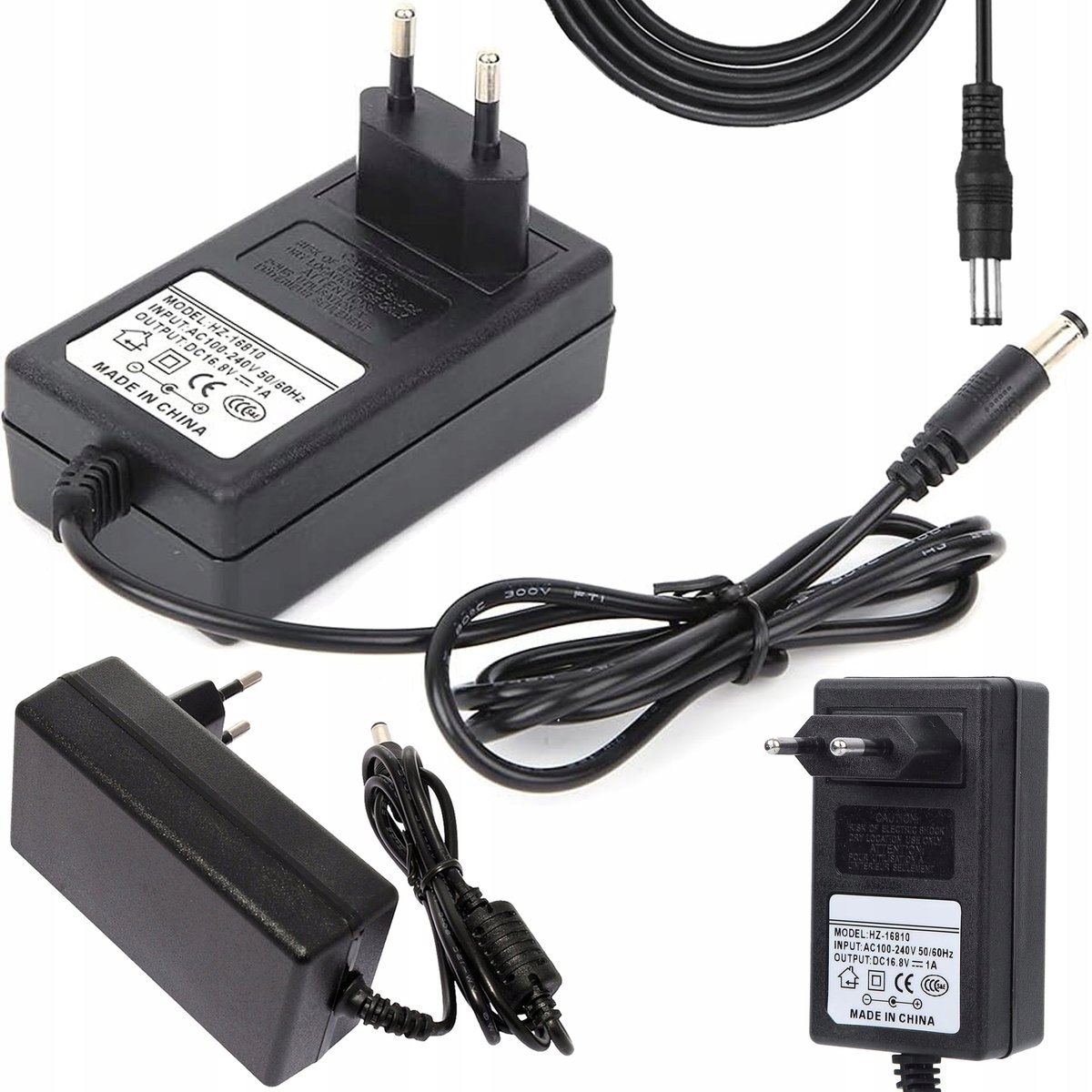 ZASILACZ DC 12V 2A/AC 100-240V DO LED KAMER 2,5mm/5,5mm i 2,1/5,5mm