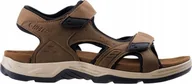 Sandały męskie - Hi-Tec SANDAŁY LUCIBEL DARK BROWN/BLACK 44 - miniaturka - grafika 1