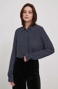 Tommy Hilfiger koszula damska kolor granatowy relaxed z kołnierzykiem klasycznym - Koszule damskie - miniaturka - grafika 1