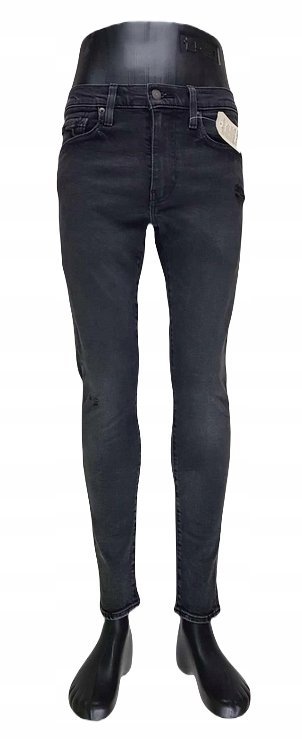 Jeansy Levi's - Skinny Taper - 845580174 czarne rurki Levis oryg. - W30/L30