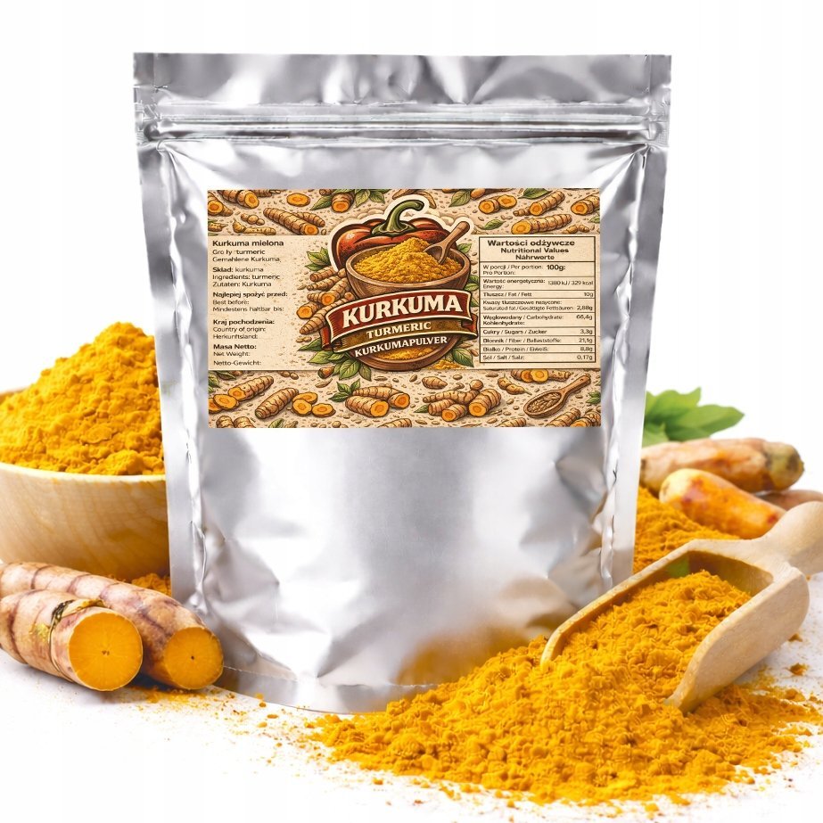 KURKUMA MIELONA PREMIUM AROMATYCZNA 100% NATURALNA KUCHNIA INDYJSKA 200G