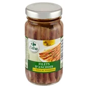Konserwy i dania rybne - Carrefour Extra Filety anchois z sardeli bez skóry solone w oleju słonecznikowym 100 g - miniaturka - grafika 1