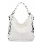 Torebki damskie - Uniwersalna Torebka Damska XL Na Co Dzień firmy Hernan HB0379 Biała - miniaturka - grafika 1