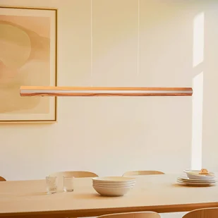 Lampa wisząca LED Quitani Elis orzech/nikiel 148 cm - Lampy sufitowe - miniaturka - grafika 1