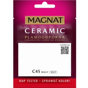 MAGNAT Farba ceramiczna Ceramic TESTER biały C45 30 ml - Farby wewnętrzne - miniaturka - grafika 1