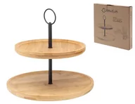 Tace i patery - Scandi Patera dwupoziomowa Bambusowa Metal r. M - miniaturka - grafika 1