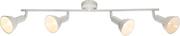 Lampy sufitowe - Listwa Globo Caldera 54648-4 lampa sufitowa spot 4x40W E14 biały / złoty patynowany - miniaturka - grafika 1