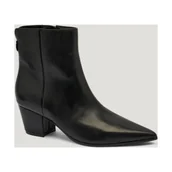 Botki damskie - Guess Skórzane botki na słupku HALISA - miniaturka - grafika 1