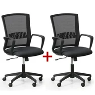 Fotele i krzesła biurowe - B2B Partner Krzesło biurowe Roy 1+1 Gratis, czarny 415054 - miniaturka - grafika 1