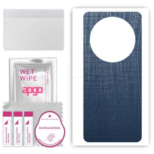 folia naklejka skórka strukturalna na TYŁ do Realme 12 Pro - Tkanina Granatowa - apgo SKINS