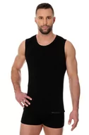 Koszulki sportowe męskie - Bezrękawnik męski bawełniany Brubeck Comfort Cotton SL00068A czarny - miniaturka - grafika 1