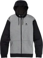 Bluzy męskie - bluza męska BURTON OAK FZ Gray Heather/True Black - miniaturka - grafika 1