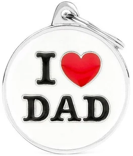 Zawieszka Adresówka Identyfikator z grawerem dla psa i kota I Love Dad - Odblaski i adresówki - miniaturka - grafika 1