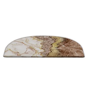 Kremowo-jasnobrązowe dywaniki na schody zestaw 16 szt. 20x65 cm Golden Marble – Vitaus - Dywany - miniaturka - grafika 1