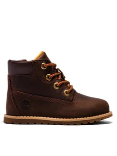 Timberland Trzewiki Pokey Pine 6In Boot With TB0A2NC39311 Brązowy - Buty dla chłopców - miniaturka - grafika 1
