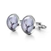 Spinki do mankietów i krawatów - Jeleń - spinki do mankietów - miniaturka - grafika 1