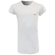 Bluzki damskie - REEBOK biała bluzka koszulka t-shirt biały 176 - miniaturka - grafika 1