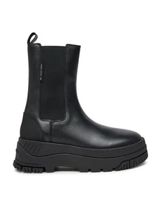 Tommy Jeans Sztyblety Tjw Chelsea Flatform Boot EN0EN02597 Czarny - Botki damskie - miniaturka - grafika 1