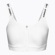 Bielizna sportowa damska - Biustonosz fitness Under Armour Infinity High Zip 2.0 white/black - miniaturka - grafika 1