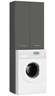 Szafki łazienkowe - Grafitowa Szafka Łazienkowa Nad Pralkę B5-N25 - miniaturka - grafika 1