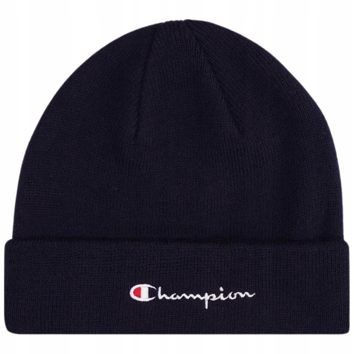 Czapka Zimowa Unisex Champion Granatowa 806064-Bs501 Na Zimę Ciepła