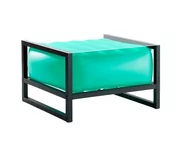 Stoły ogrodowe - YOKO COFFEE TABLE EKO WITH LIGHTING ALUMINIUM FRAME GREEN - miniaturka - grafika 1