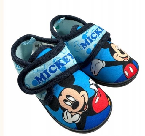 DISNEY KAPCIE DZIECIĘCE MYSZKA MICKEY NIEBIESKIE Z RZEPAMI 22 J0A