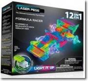 Zabawki konstrukcyjne - GeoMag Laser Pegs klocki konstrukcyjne 12 w 1 Formula Racer - miniaturka - grafika 1