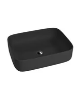 Umywalki - Lavita Umywalka nablatowa Galera Black Mat - miniaturka - grafika 1