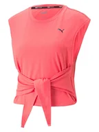 Koszulki sportowe damskie - Puma Top sportowy "Studio Skimmer" w kolorze koralowym - miniaturka - grafika 1