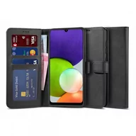 Etui i futerały do telefonów - Tech-Protect Etui Wallet "2" do Samsung Galaxy A22 5G Black - miniaturka - grafika 1