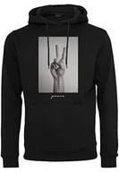 Bluzy męskie - Mister Tee Męska bluza z kapturem Peace Sign, czarny, S - miniaturka - grafika 1