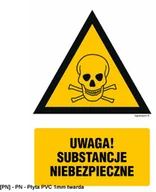 Tablice BHP - SIGNPROJECT JA017 - Uwaga substancje niebezpieczne 500x750 - miniaturka - grafika 1