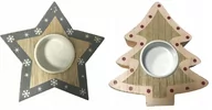Świeczniki - Świecznik świąteczny na tealight 13 cm - miniaturka - grafika 1