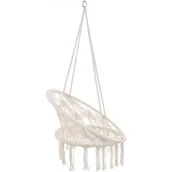 Fotele ogrodowe wiszące - HAMAK AŻUROWY FOTEL WISZĄCY 80x60CM BIAŁY NEW STYL - miniaturka - grafika 1