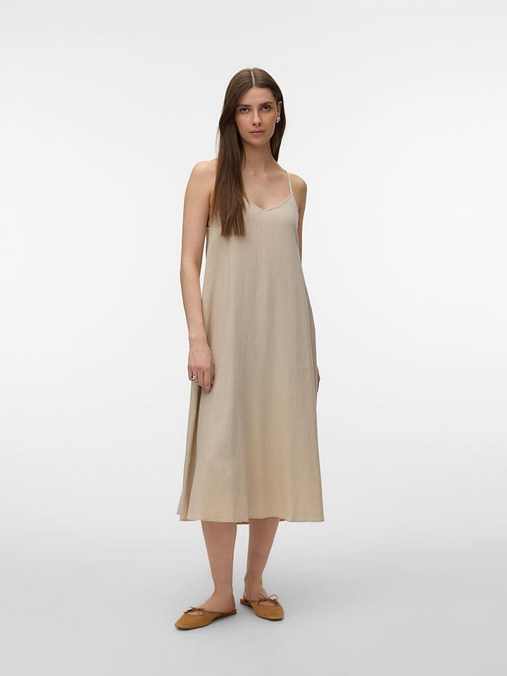 Vero Moda Sukienka w kolorze beżowym