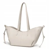 Torby i wózki na zakupy - Torebka Damska Shopper Duża Na Ramię Ekoskóra PUCCINI Beżowa BK1251004D-6A - miniaturka - grafika 1