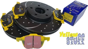Przednie klocki YellowStuff + NAWIERCANE NACINANE tarcze hamulcowe 300mm EBC seria GD Ford Escape FWD 2013-2019 - Tarcze hamulcowe - miniaturka - grafika 11