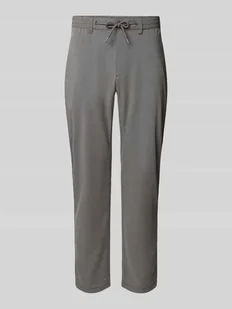 Spodnie materiałowe o kroju tapered fit z tunelem - Spodnie męskie - miniaturka - grafika 1